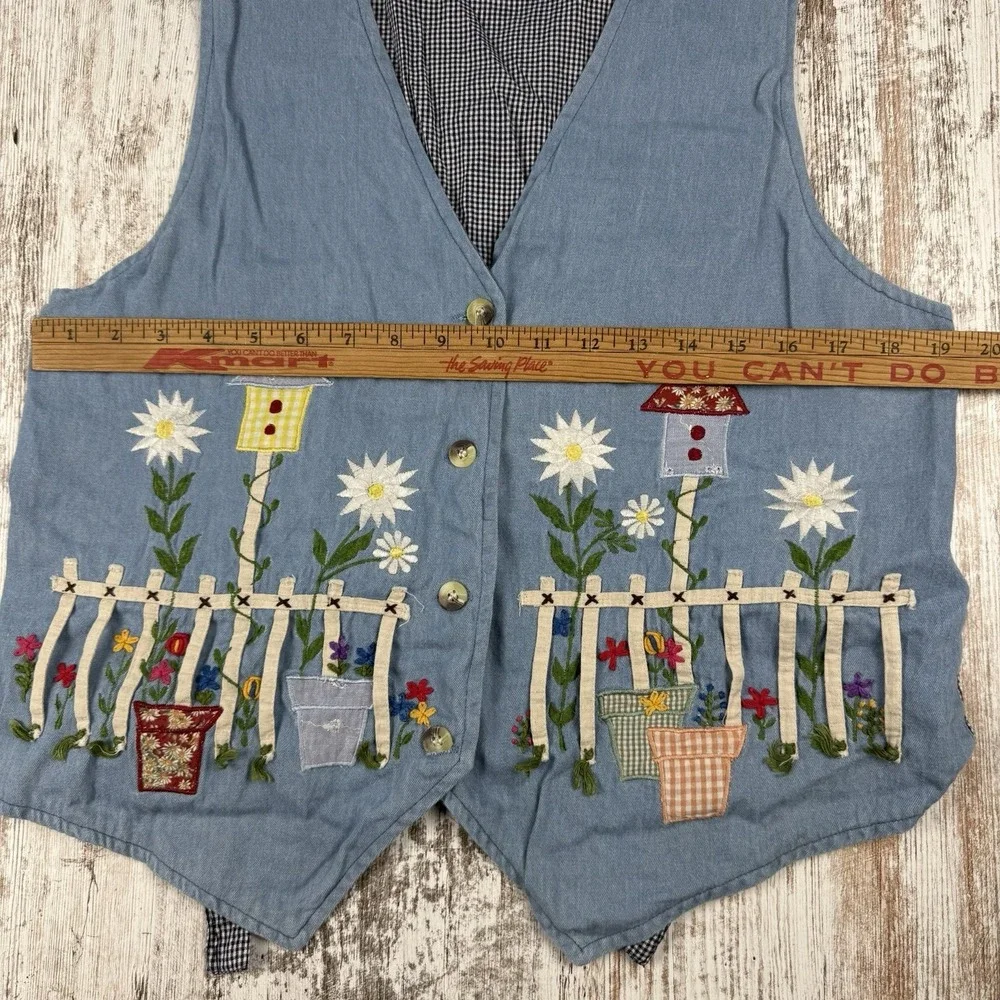 Vintage Women's Studio Collection Women's Spring Garden Teacher Vest Size L - Picture 7 of 7